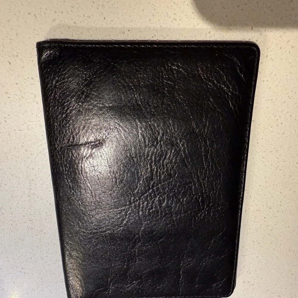 Mancini - Black 100% Leather Wallet with Logo - Picture 4 of 6